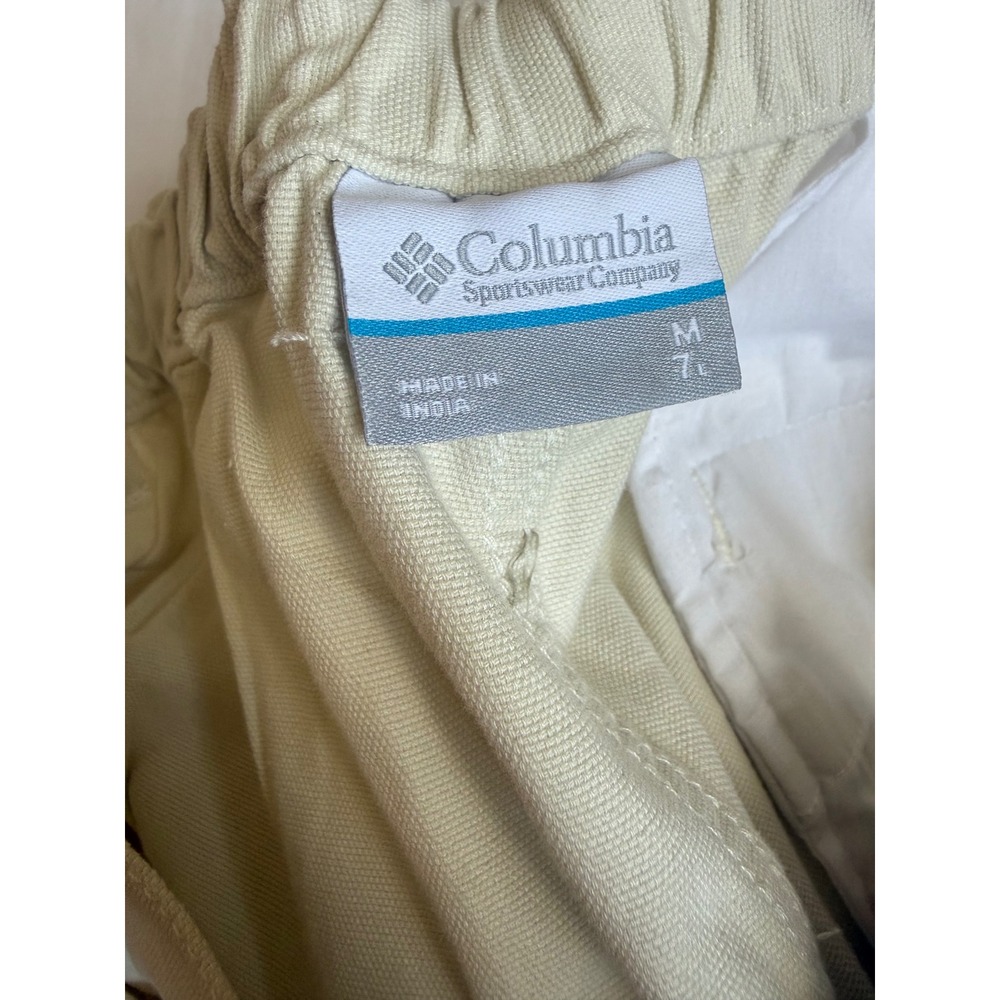 Columbia PFG Mens Fossil Beige Cotton Canvas Fishing Shorts UPF 50 Size M 7in - Picture 7 of 9